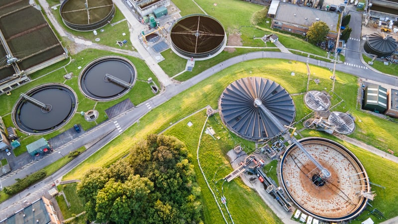 Water and sewage treatment station.